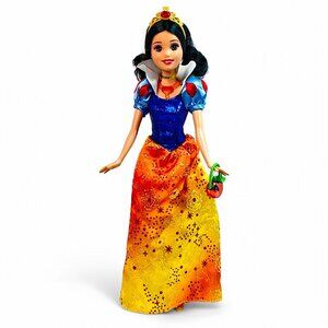 Disney Snow White Princess 11" Doll W/Sparkling Dress Mattel 2006 W/Accessories